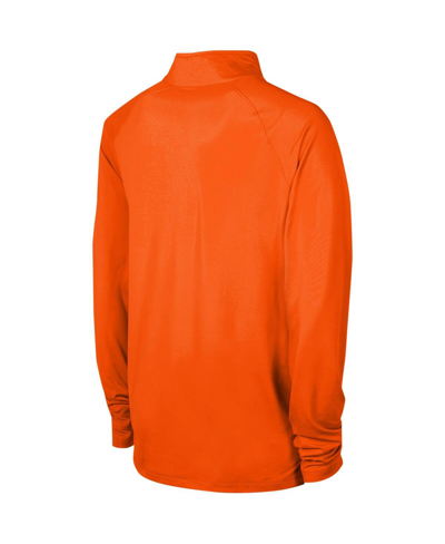 Outerstuff Orange Denver Broncos Combine Authentic Raglan Quarter-zip Top In Orange