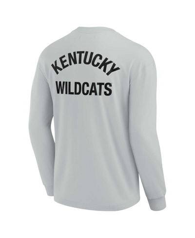 Shop Fanatics Signature Men's And Women's  Gray Kentucky Wildcats Super Soft Long Sleeve T-shirt