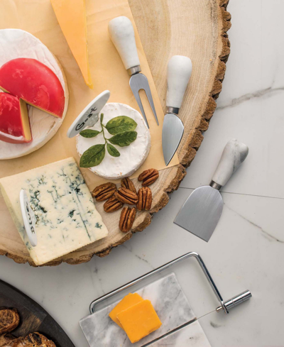 Hic Kitchen Maison Du Fromage 4-piece Charcuterie Rectangular Cheese Board And Cheese Tools Set In Brown