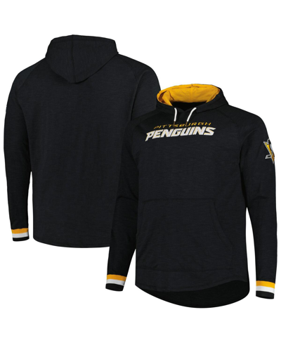Shop Mitchell & Ness Men's  Black Pittsburgh Penguins Big And Tall Legendary Raglan Pullover Hoodie