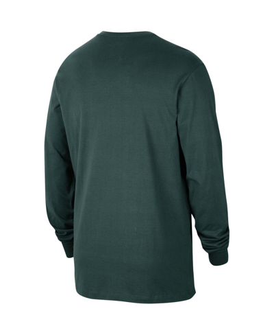 Shop Nike Men's  Green Michigan State Spartans Slam Dunk Long Sleeve T-shirt