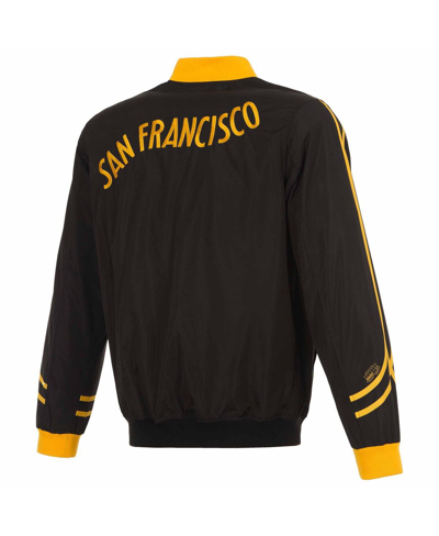 Shop Jh Design Men's  Black Golden State Warriors 2023/24 City Edition Nylon Full-zip Bomber Jacket