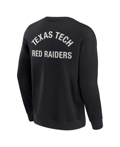 Fanatics Signature Unisex  Black Texas Tech Red Raiders Super Soft Pullover Crew Sweatshirt In Black