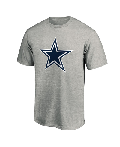Shop Fanatics Men's  Heathered Gray Dallas Cowboys Primary Logo T-shirt