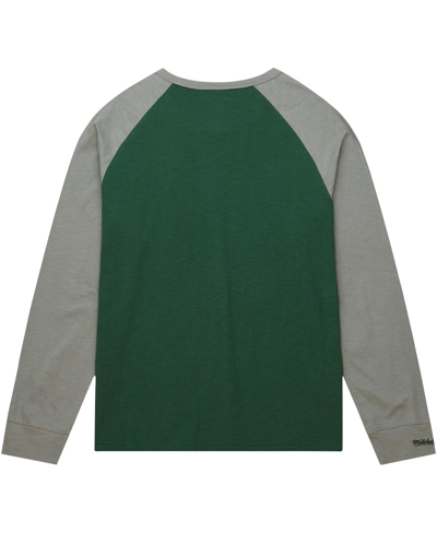 Mitchell & Ness Men's  Green Michigan State Spartans Legendary Slub Raglan Long Sleeve T-shirt In Green