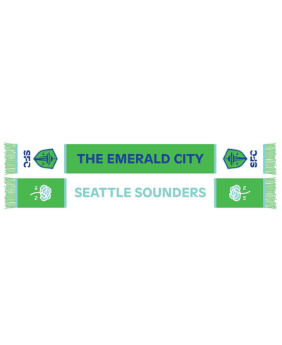 Shop Ruffneck Scarves Men's And Women's Seattle Sounders Fc Emerald City Scarf In Green,white