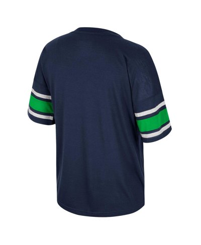 Colosseum Women's  Navy Notre Dame Fighting Irish I'm Gliding Here Rhinestone T-shirt In Navy