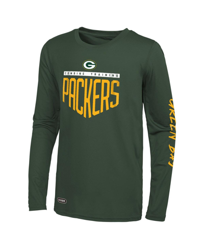 Shop Outerstuff Men's Green Green Bay Packers Impact Long Sleeve T-shirt