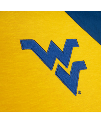 Mitchell & Ness Men's  Gold West Virginia Mountaineers Legendary Slub Raglan Long Sleeve T-shirt In Gold