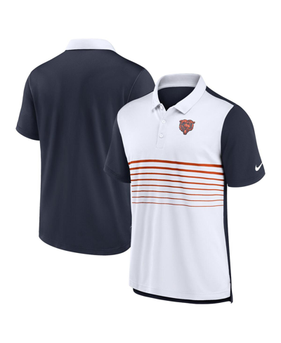 Shop Nike Men's  Navy, White Chicago Bears Fashion Performance Polo Shirt In Navy,white