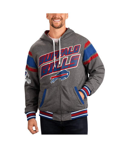 Shop G-iii Sports By Carl Banks Men's  Royal, Gray Buffalo Bills Extreme Full Back Reversible Hoodie Full- In Royal,gray