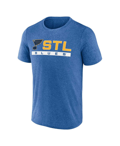 Fanatics Men's  Heather Blue St. Louis Blues Playmaker T-shirt In Heather Blue