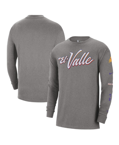 Nike Phoenix Suns 2023/24 City Edition  Men's Nba Max90 Long-sleeve T-shirt In Charcoal