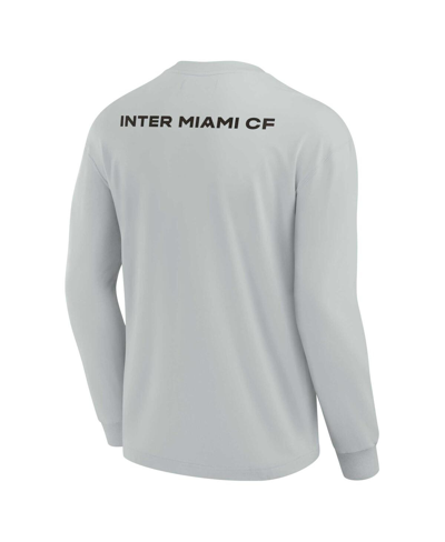Fanatics Signature Men's And Women's  Gray Inter Miami Cf Super Soft Long Sleeve T-shirt In Gray
