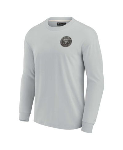 Fanatics Signature Men's And Women's  Gray Inter Miami Cf Super Soft Long Sleeve T-shirt In Gray
