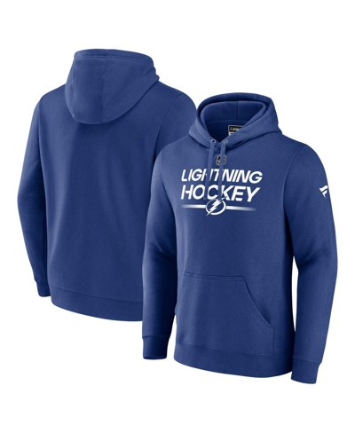 Fanatics Men's  Blue Tampa Bay Lightning Authentic Pro Pullover Hoodie In Blue