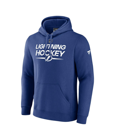 Fanatics Men's  Blue Tampa Bay Lightning Authentic Pro Pullover Hoodie In Blue