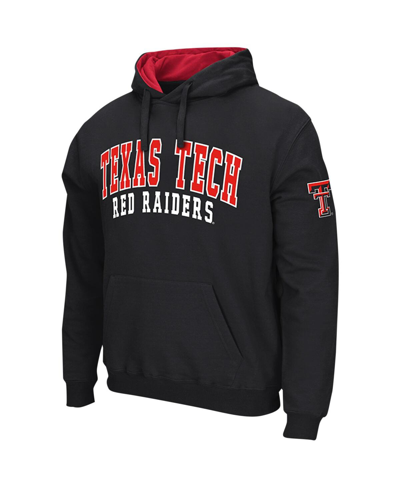 Colosseum Men's  Black Texas Tech Red Raiders Double Arch Pullover Hoodie In Black