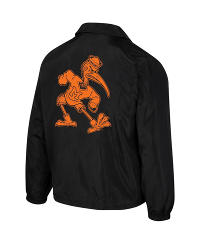 The Wild Collective Men's And Women's  Black Miami Hurricanes Coaches Full-snap Jacket In Black
