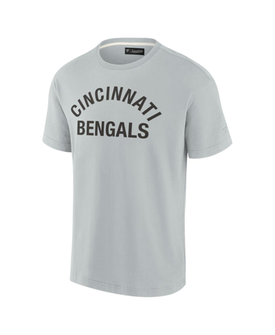 Shop Fanatics Signature Men's And Women's  Gray Cincinnati Bengals Super Soft Short Sleeve T-shirt