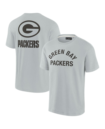 Shop Fanatics Signature Men's And Women's  Gray Green Bay Packers Super Soft Short Sleeve T-shirt