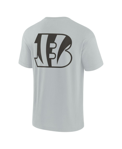 Shop Fanatics Signature Men's And Women's  Gray Cincinnati Bengals Super Soft Short Sleeve T-shirt