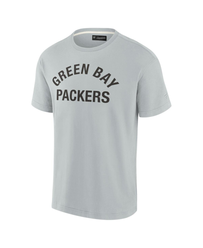 Shop Fanatics Signature Men's And Women's  Gray Green Bay Packers Super Soft Short Sleeve T-shirt