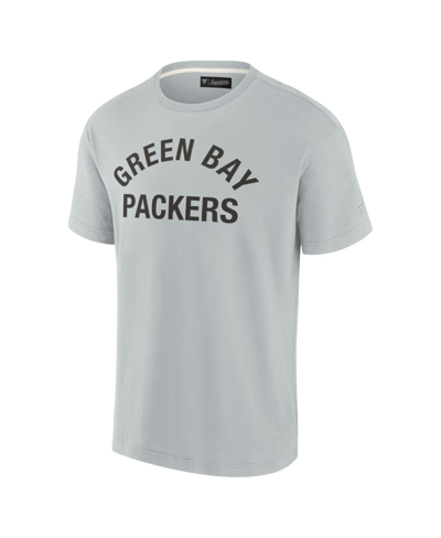 Fanatics Signature Unisex  Gray Green Bay Packers Super Soft Short Sleeve T-shirt In Gray