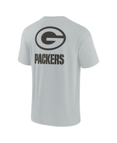 Fanatics Signature Unisex  Gray Green Bay Packers Super Soft Short Sleeve T-shirt In Gray