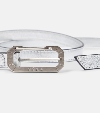 Eéra Eéra Metallic Leather Belt In Silver