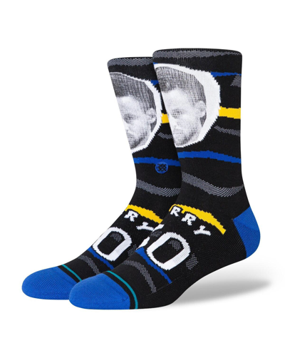Shop Stance Men's Stephen Curry Golden State Warriors Faxed Player Crew Socks In Black