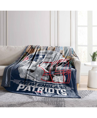 Shop Logo Brands New England Patriots 66" X 90" City Sketch Blanket In Gray