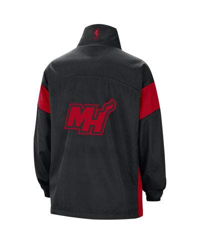 Nike Women's  Black/red Miami Heat 2023/24 City Edition Courtside Swoosh Fly Full-zip Jacket In Black,red