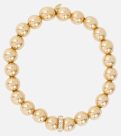 Shop Sydney Evan Cocktail 14kt Gold Beaded Bracelet With Diamonds