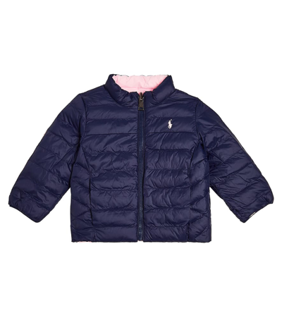 Shop Polo Ralph Lauren Baby Reversible Quilted Jacket In Multicoloured