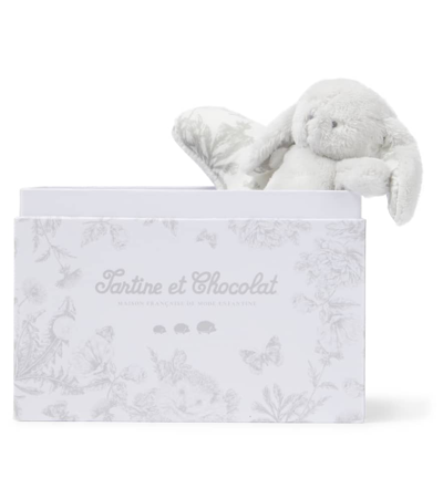 Shop Tartine Et Chocolat Baby Augustin The Rabbit Stuffed Animal In Grey