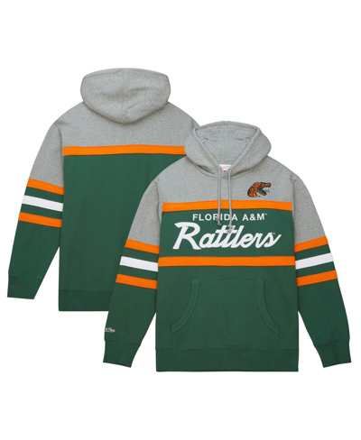 Mitchell & Ness Men's  Green Florida A&m Rattlers Head Coach Pullover Hoodie In Green
