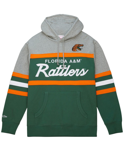 Mitchell & Ness Men's  Green Florida A&m Rattlers Head Coach Pullover Hoodie In Green