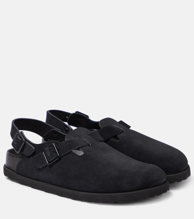 Birkenstock 1774 Tokio Suede Sabot In Black ModeSens