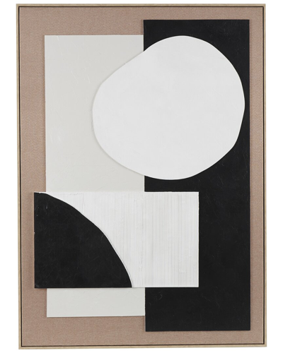Peyton Lane Geometric Wood Textured Framed Wall Art