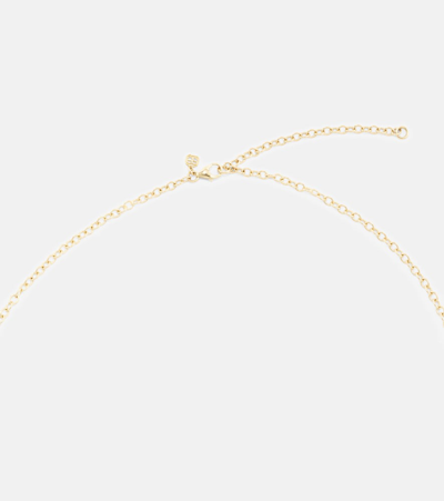 Sydney Evan Three Hearts 14kt Gold Necklace With Diamonds In Gold