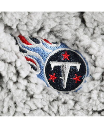 G-iii 4her By Carl Banks Gray Tennessee Titans Sherpa Quarter-zip Jacket In Gray