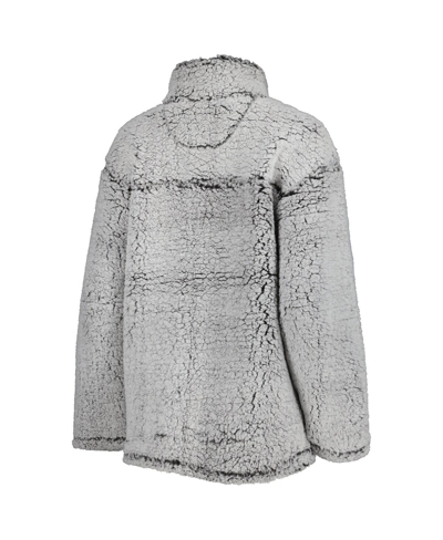 G-iii 4her By Carl Banks Gray Tennessee Titans Sherpa Quarter-zip Jacket In Gray