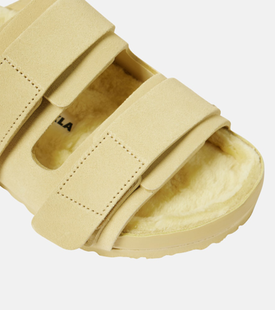 Shop Birkenstock 1774 X Tekla Uji Suede Slides In Beige