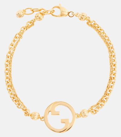 Shop Gucci Blondie Interlocking G Bracelet In Gold