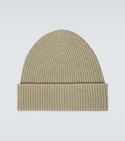 Burberry Equestrian Knight Cashmere Beanie In Beige