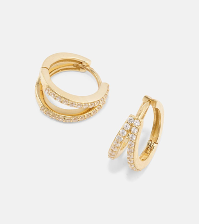 Stone And Strand Time 10kt Yellow Gold Earrings With Diamonds In Gold