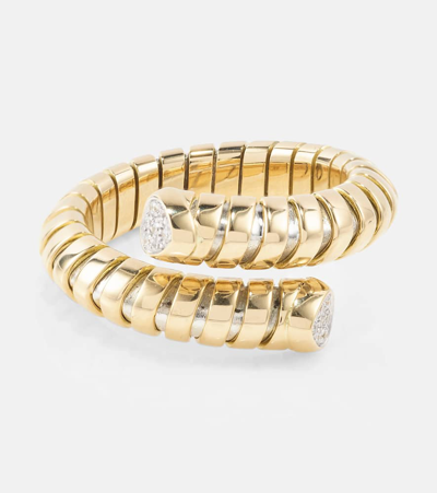 Shop Marina B Trisolina 18kt Gold Ring With Diamonds