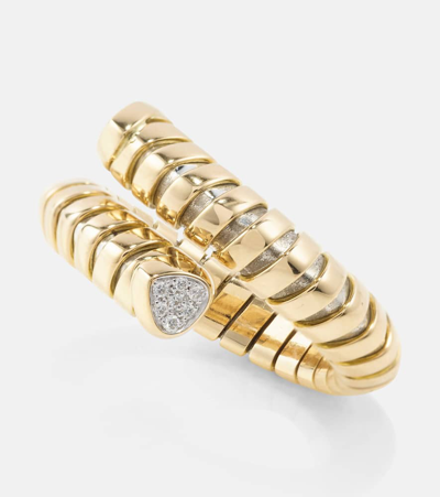 Shop Marina B Trisolina 18kt Gold Ring With Diamonds