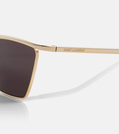 Shop Saint Laurent Sl 637 Cat-eye Sunglasses In Gold